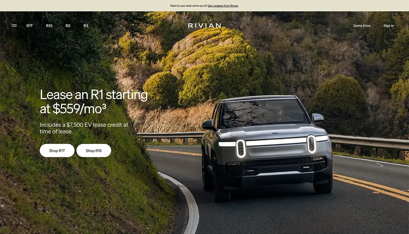 Best Automotive Website #1 Rivian